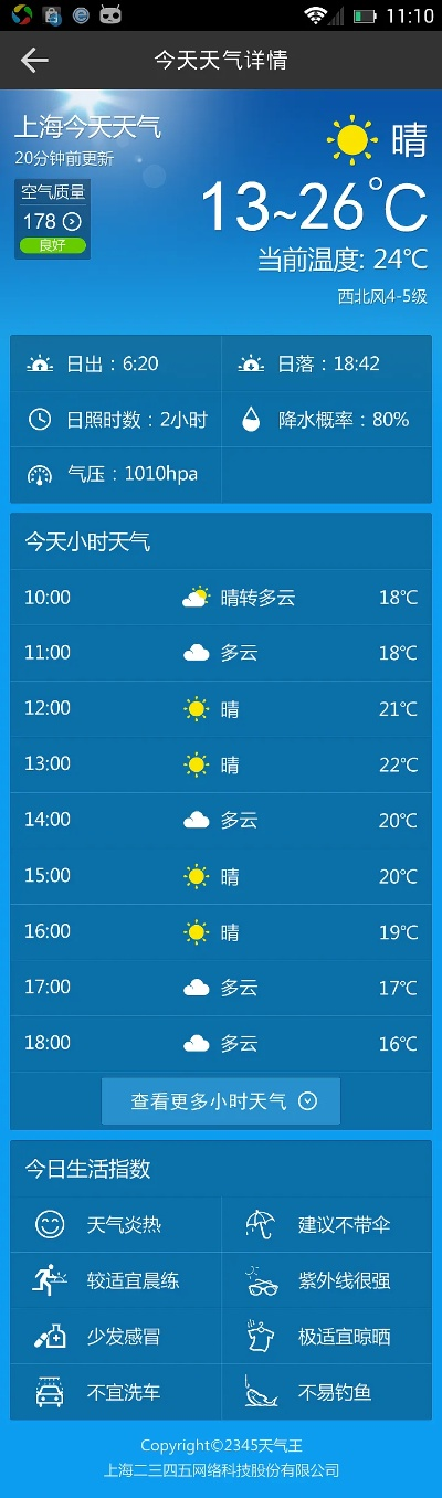 2345天气王最新版体验，纯净无广告，回归天气查询本质