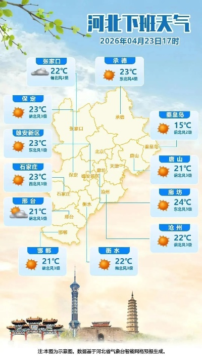 河北省未来10天天气，气温起伏明显，需防范大风与降水